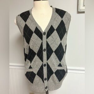 J.Crew 100% Cashmere Men’s Argile Vest Old Money Collegiate SzL Retail $248